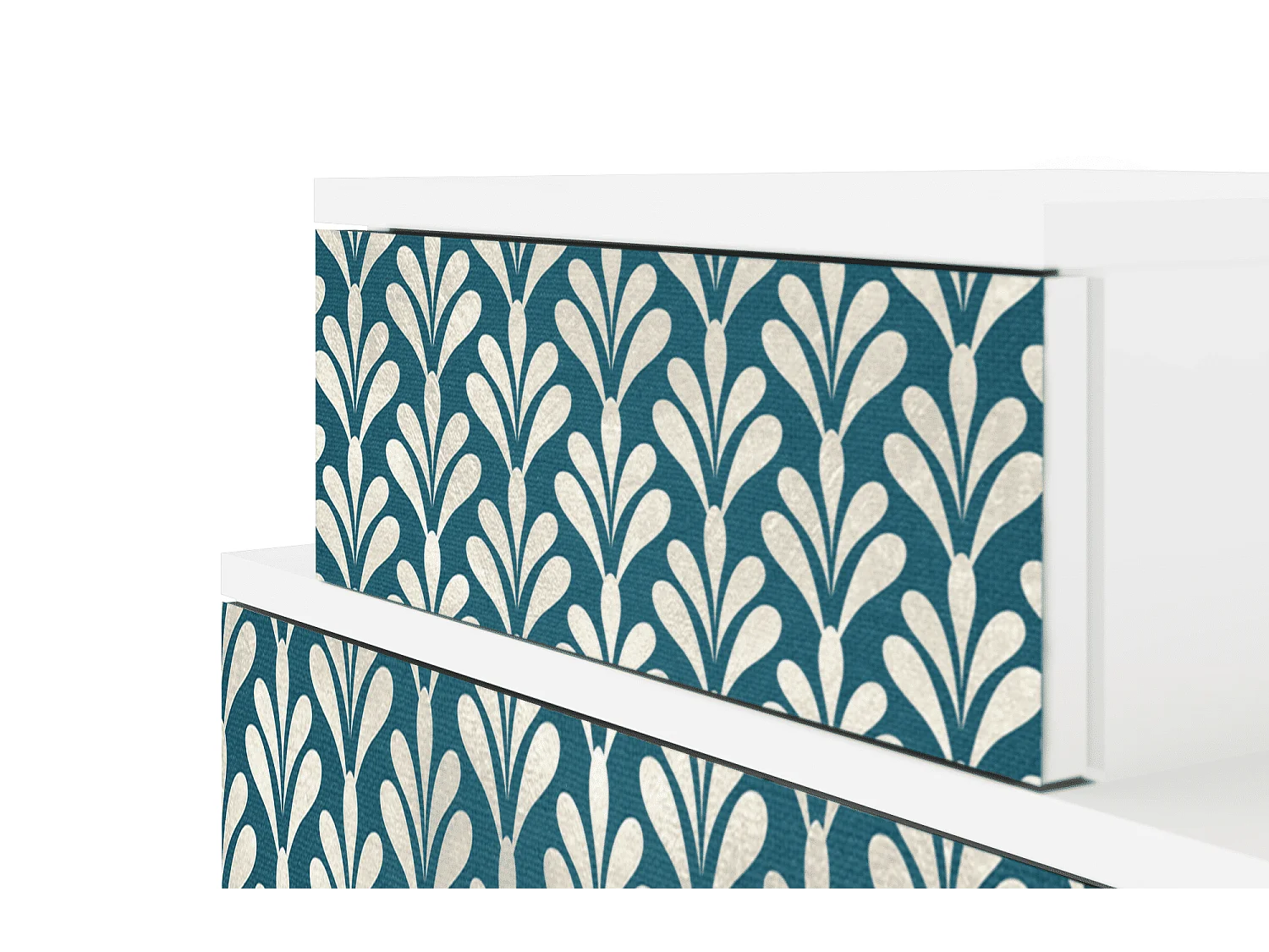 Stolik nocny - 58х58х41 cm - NS1 - Milky Tears, Biały