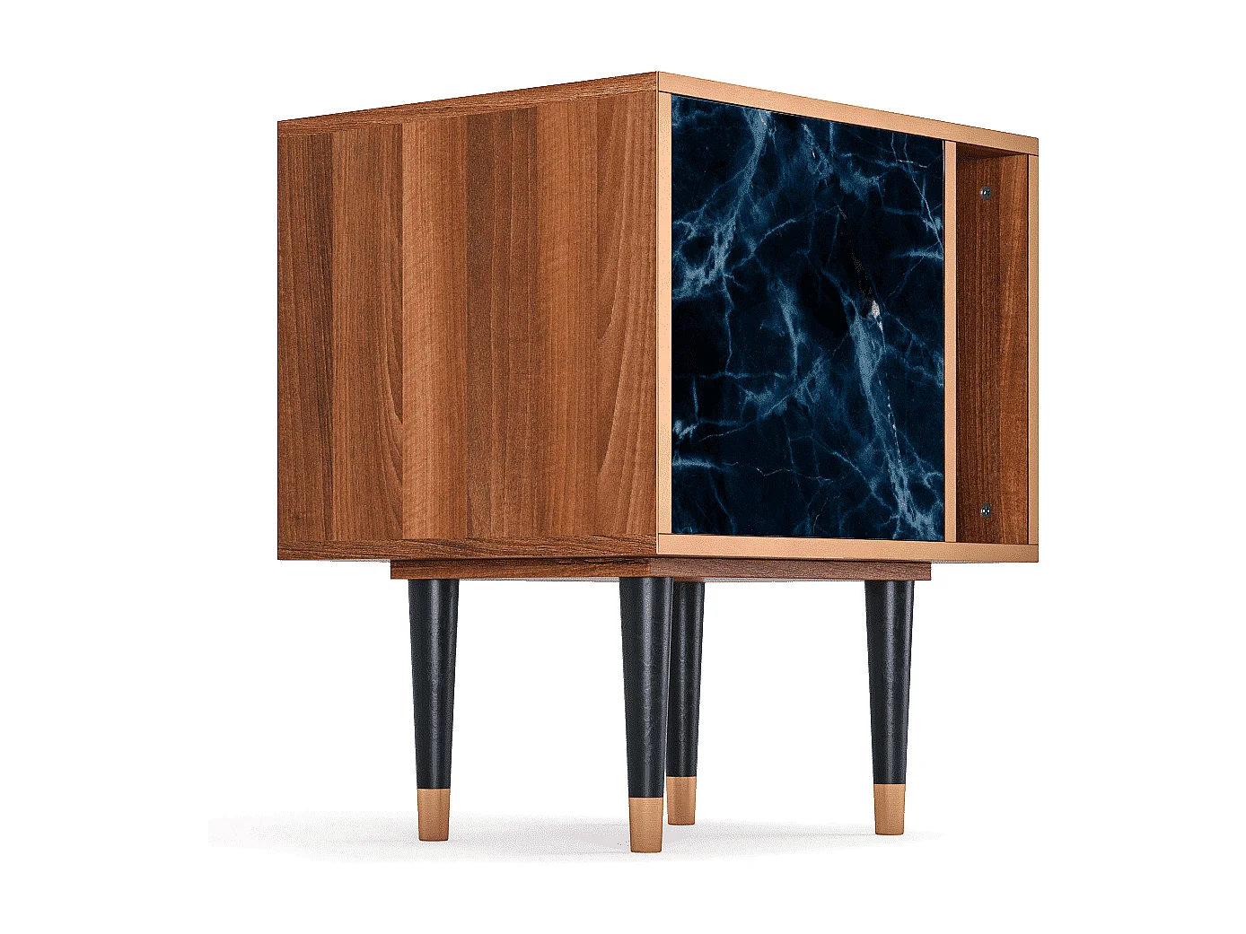 Nachttisch - 57х69х48 cm - S2 - Deep Ocean, Walnuss