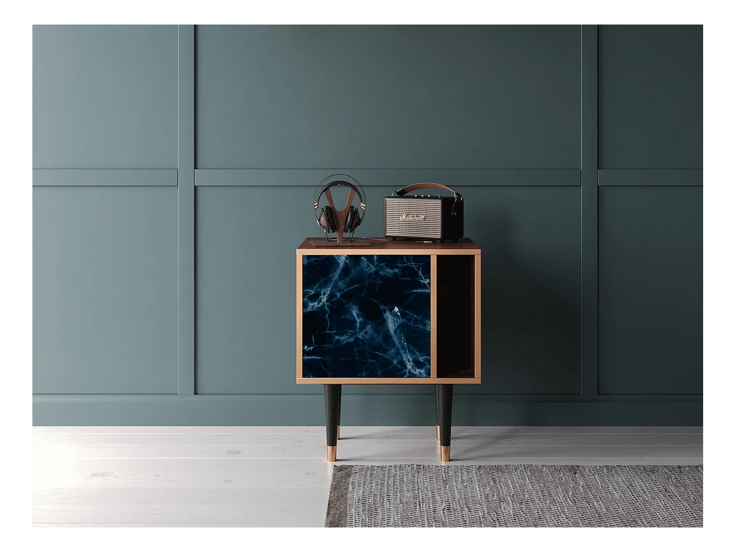 Table de nuit - 57х69х48 cm - S2 - Deep Ocean, Noyer