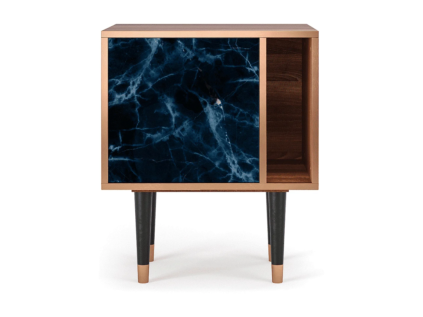 Stolik nocny - 57х69х48 cm - S2 - Deep Ocean, Orzech