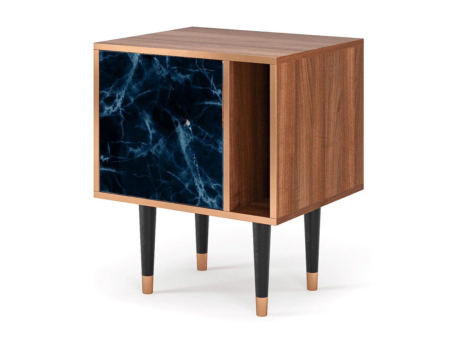 Stolik nocny - 57х69х48 cm - S2 - Deep Ocean, Orzech