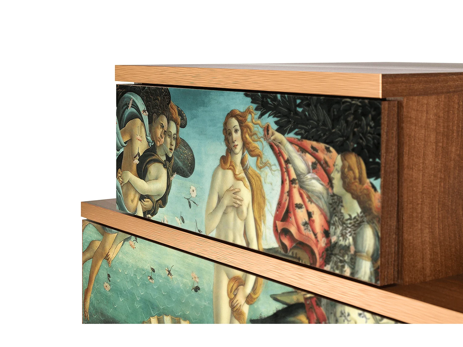 Criado-mudo - 58х58х41 cm - NS1 - The Birth of Venus, Nogueira