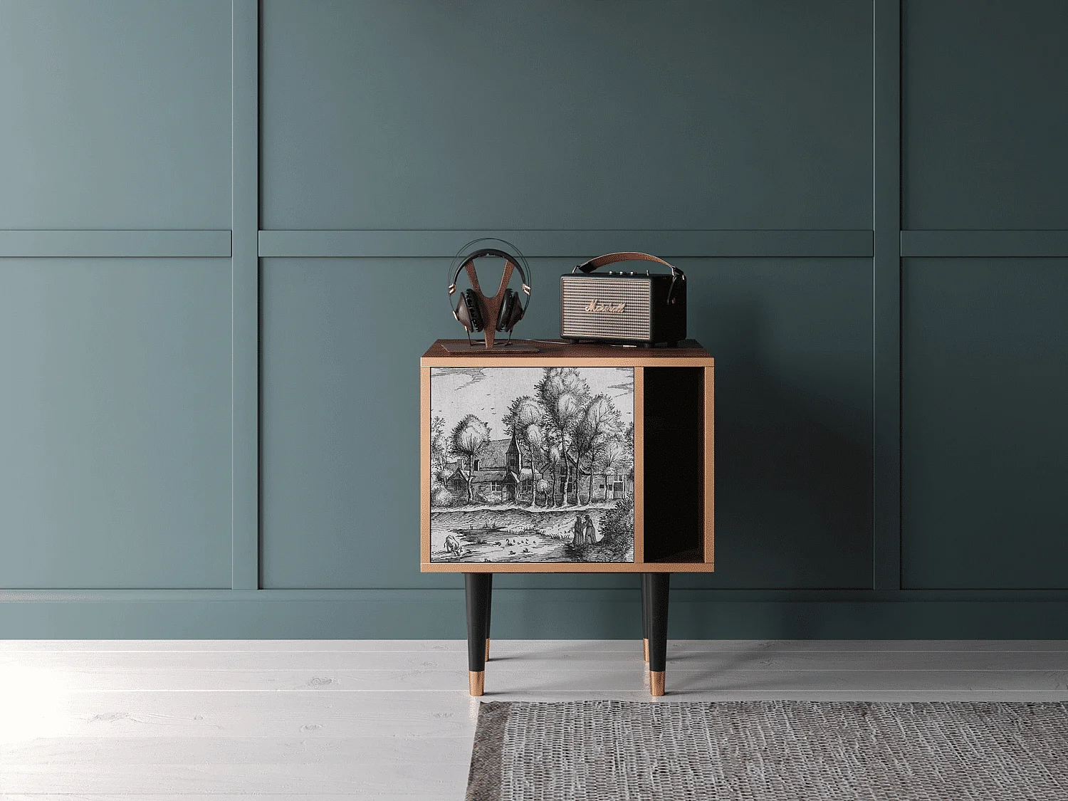 Nachttisch - 57х69х48 cm - S2 - A Pond, Walnuss