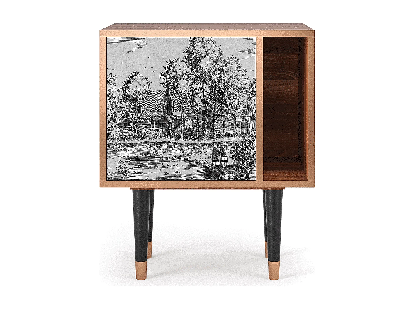 Nachttisch - 57х69х48 cm - S2 - A Pond, Walnuss