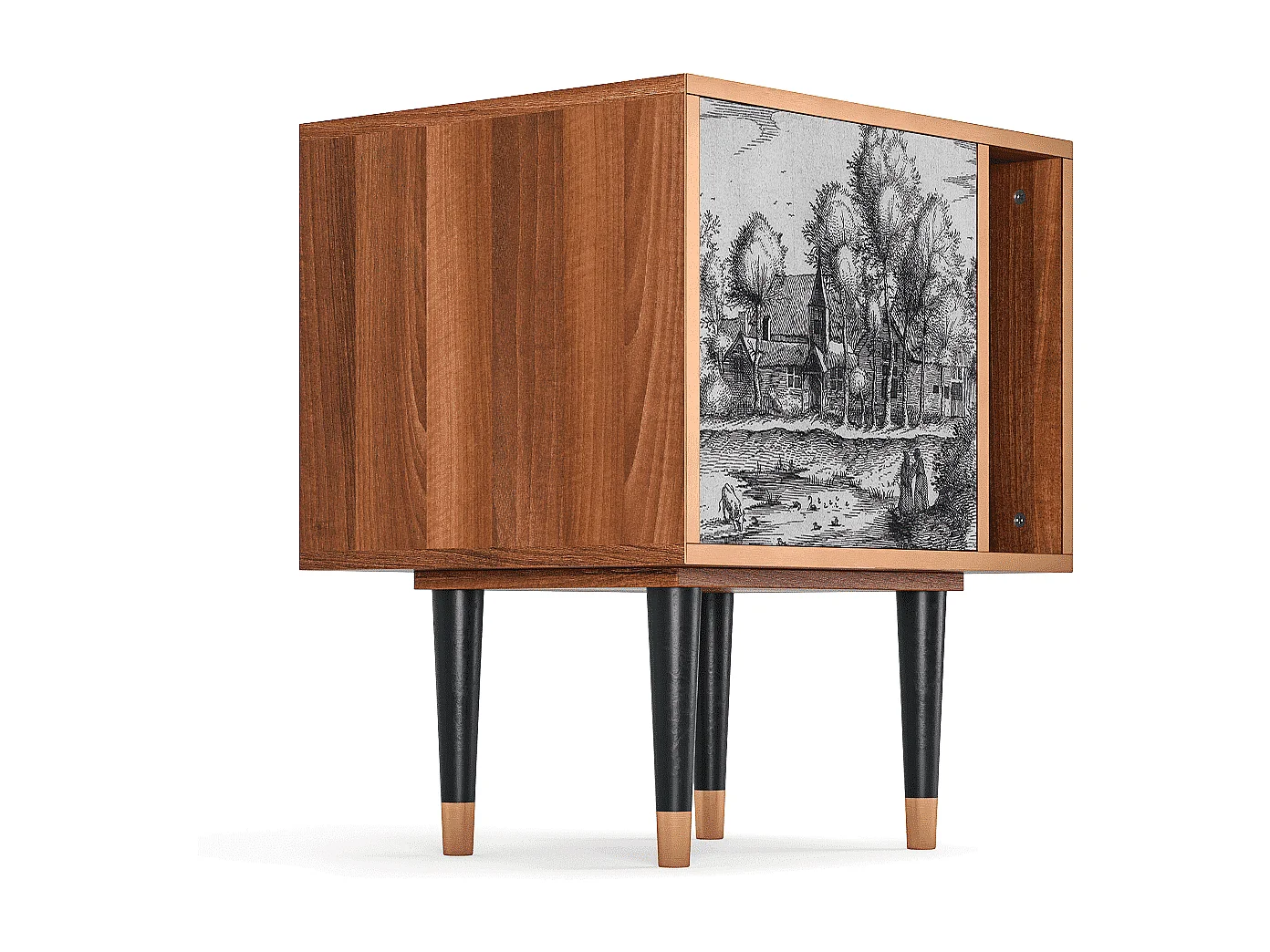 Nachttisch - 57х69х48 cm - S2 - A Pond, Walnuss