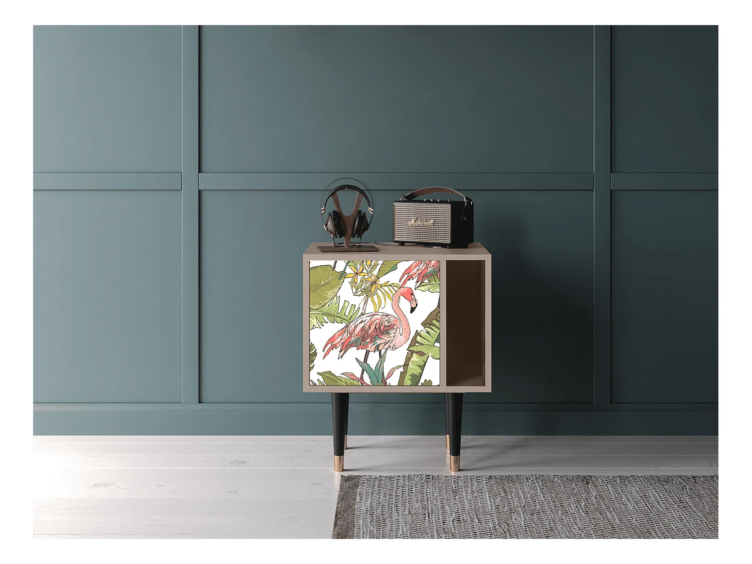 Nachttisch - 57х69х48 cm - S2 - Sweet Flamingo, Latte