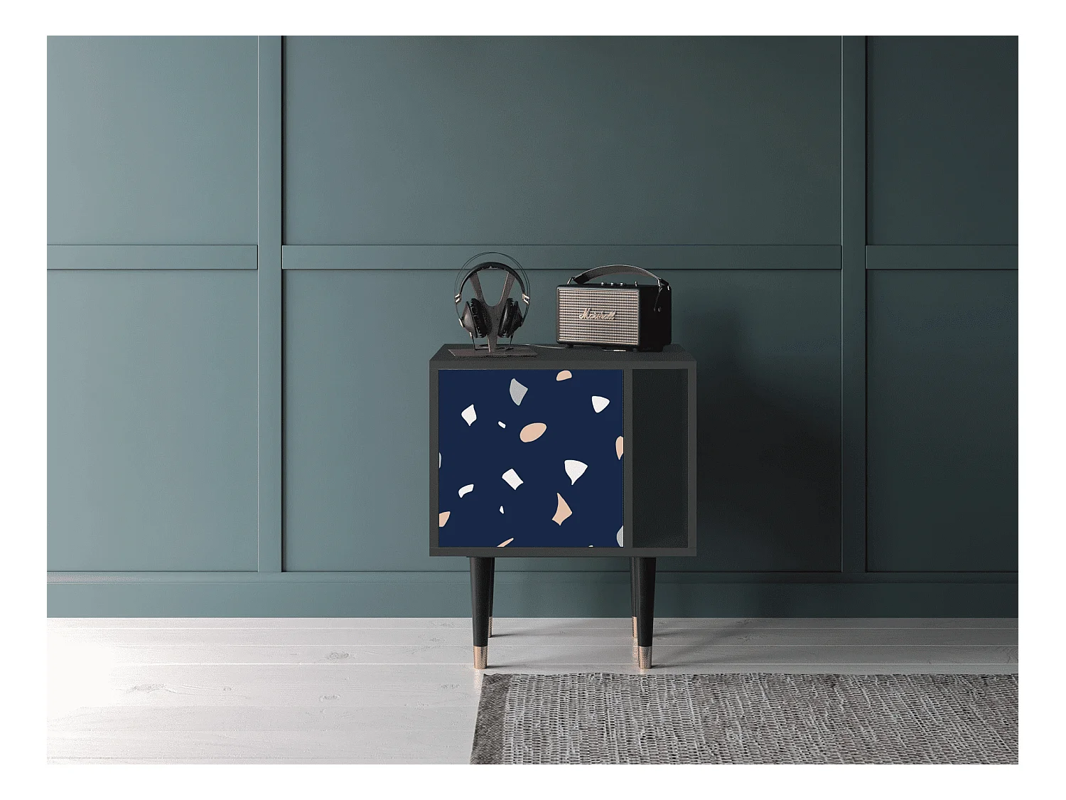 Nachttisch - 57х69х48 cm - S2 - Space Satellites, Anthrazit