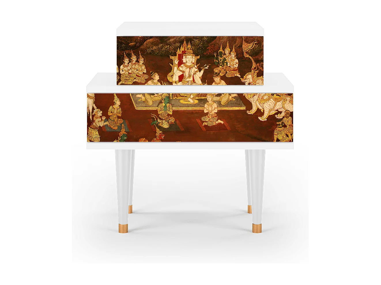 Table de nuit - 58х58х41 cm - NS1 - Malyavan, Blanc