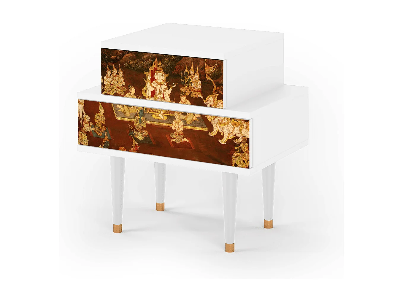 Table de nuit - 58х58х41 cm - NS1 - Malyavan, Blanc