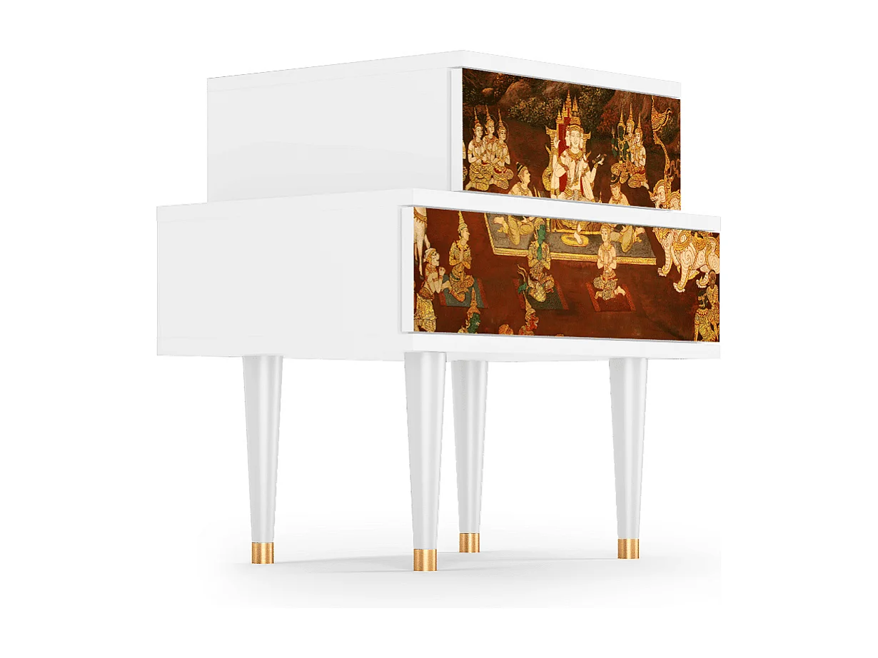 Table de nuit - 58х58х41 cm - NS1 - Malyavan, Blanc