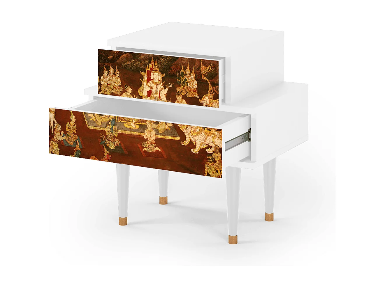 Table de nuit - 58х58х41 cm - NS1 - Malyavan, Blanc