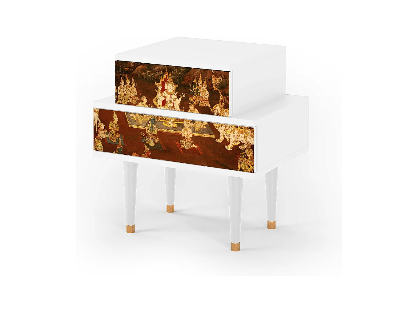 Table de nuit - 58х58х41 cm - NS1 - Malyavan, Blanc