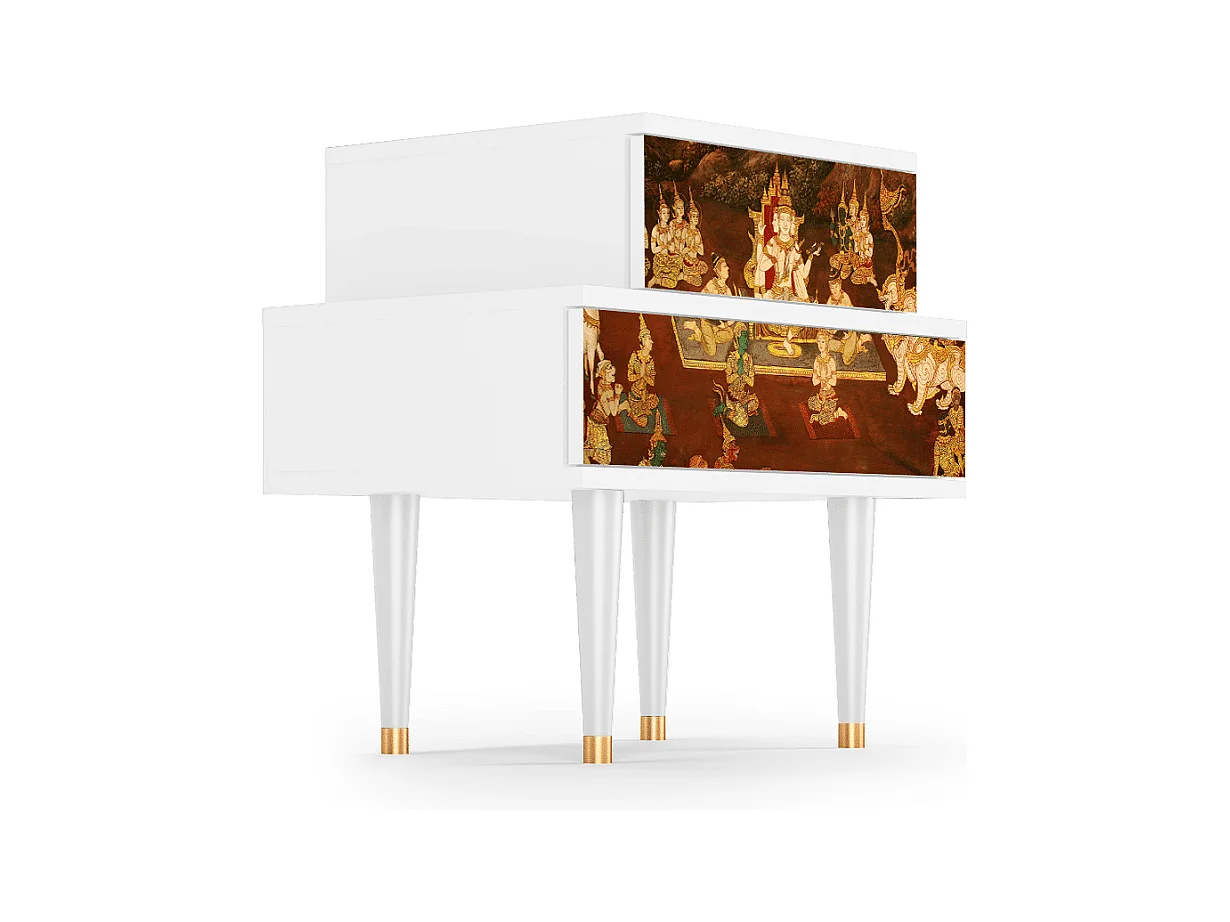 Table de nuit - 58х58х41 cm - NS1 - Malyavan, Blanc