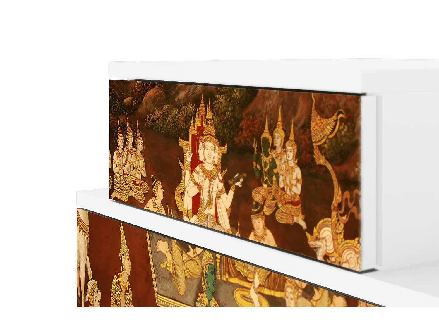 Stolik nocny - 58х58х41 cm - NS1 - Malyavan, Biały