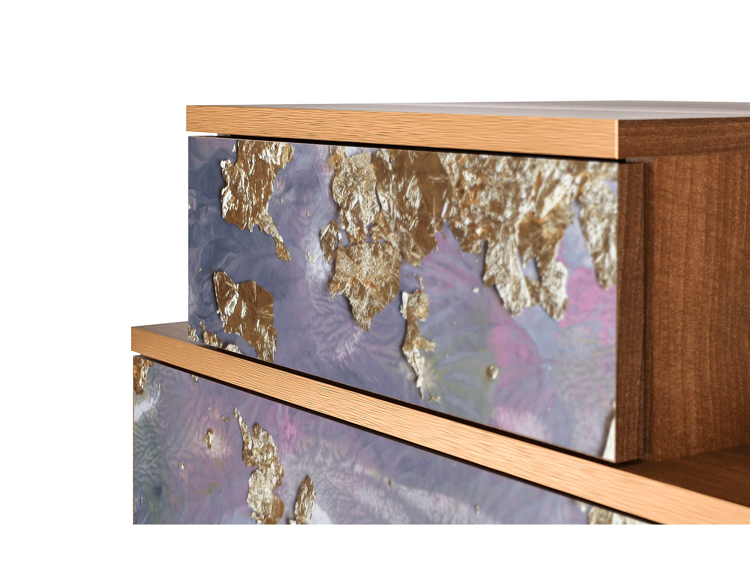 Comodino - 58х58х41 cm - NS1 - Planet Earth, Noce