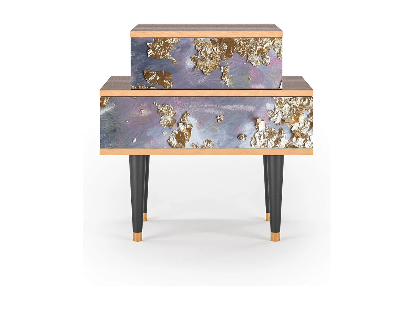 Criado-mudo - 58х58х41 cm - NS1 - Planet Earth, Nogueira