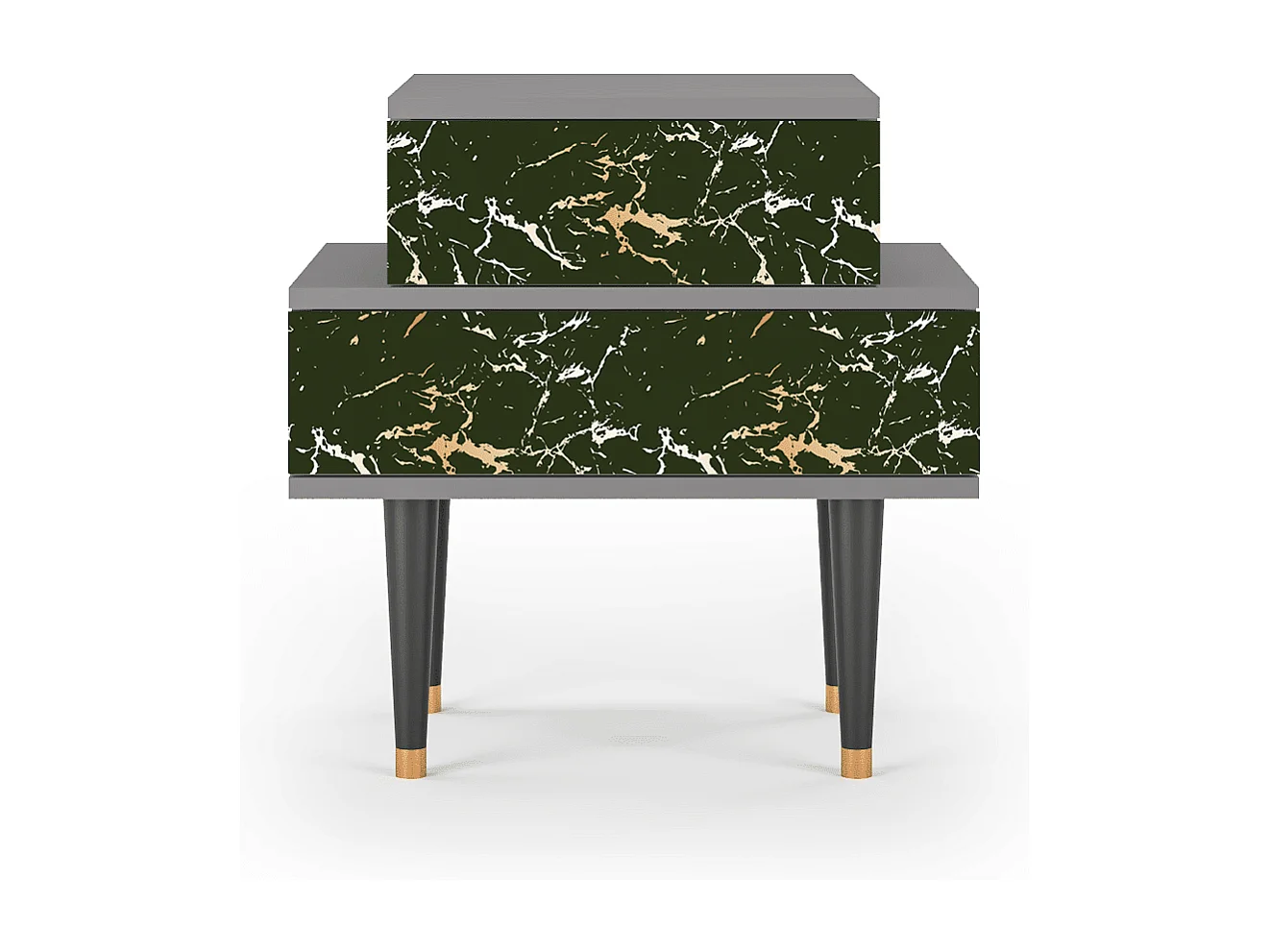 Stolik nocny - 58х58х41 cm - NS1 - Amazon Forest, Szary