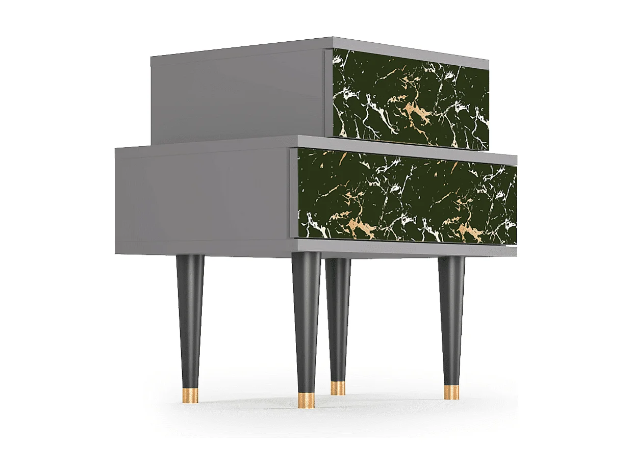 Stolik nocny - 58х58х41 cm - NS1 - Amazon Forest, Szary