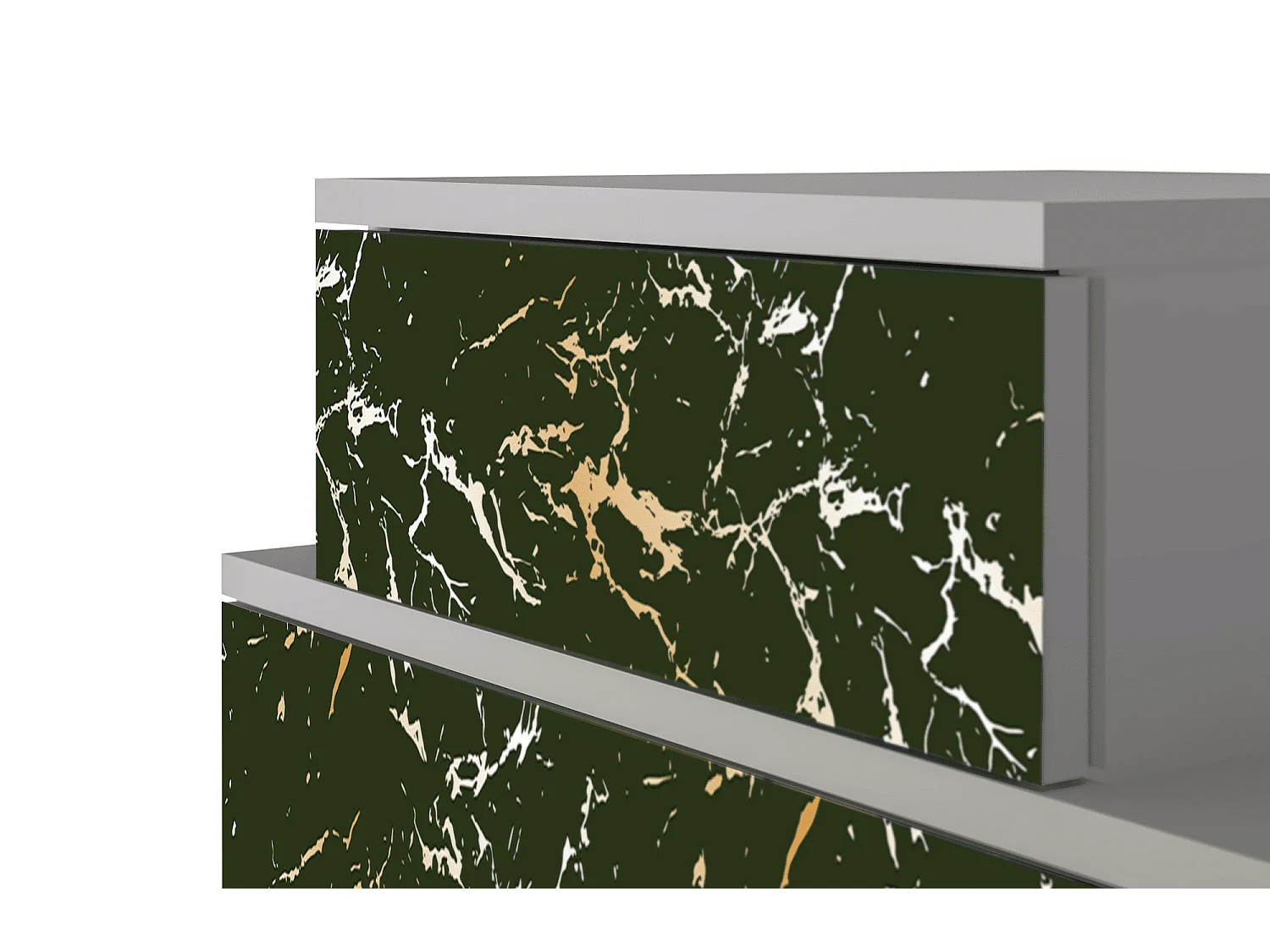 Stolik nocny - 58х58х41 cm - NS1 - Amazon Forest, Szary