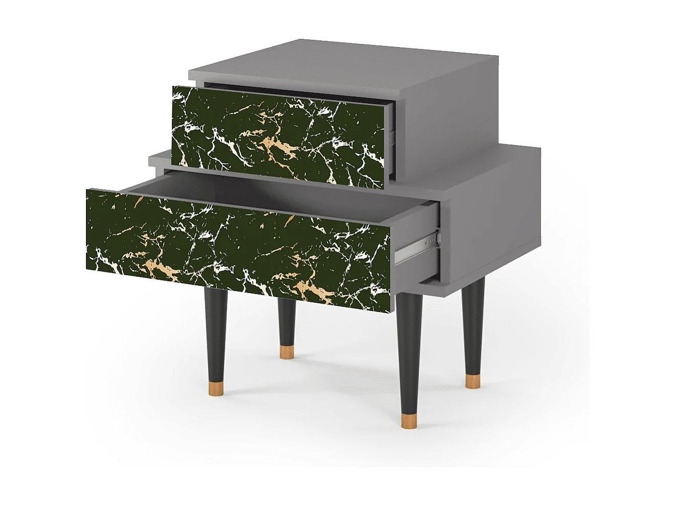 Table de nuit - 58х58х41 cm - NS1 - Amazon Forest, Gris
