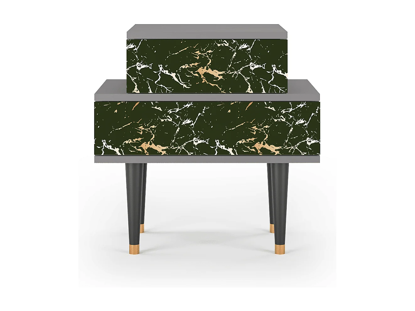 Stolik nocny - 58х58х41 cm - NS1 - Amazon Forest, Szary