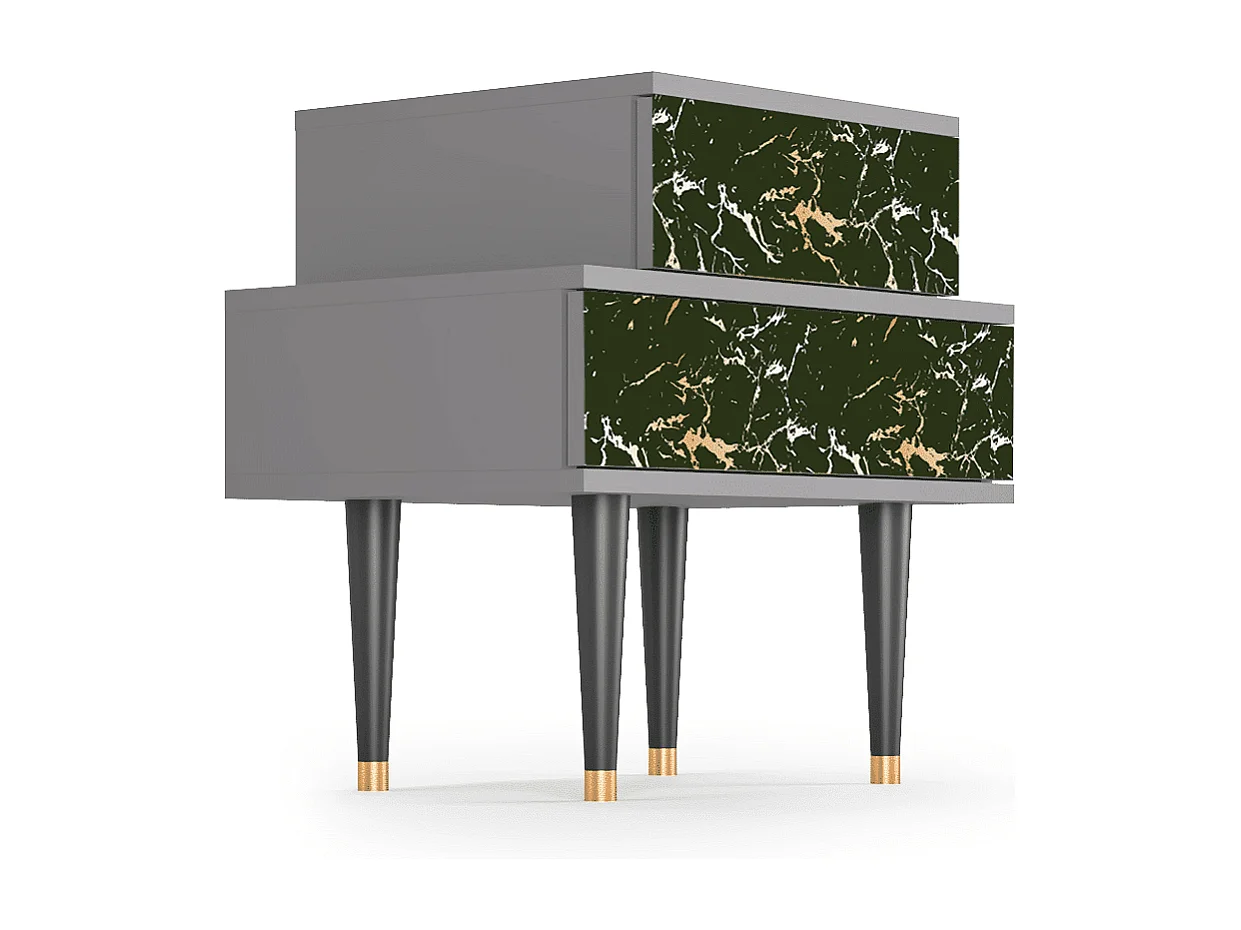 Stolik nocny - 58х58х41 cm - NS1 - Amazon Forest, Szary