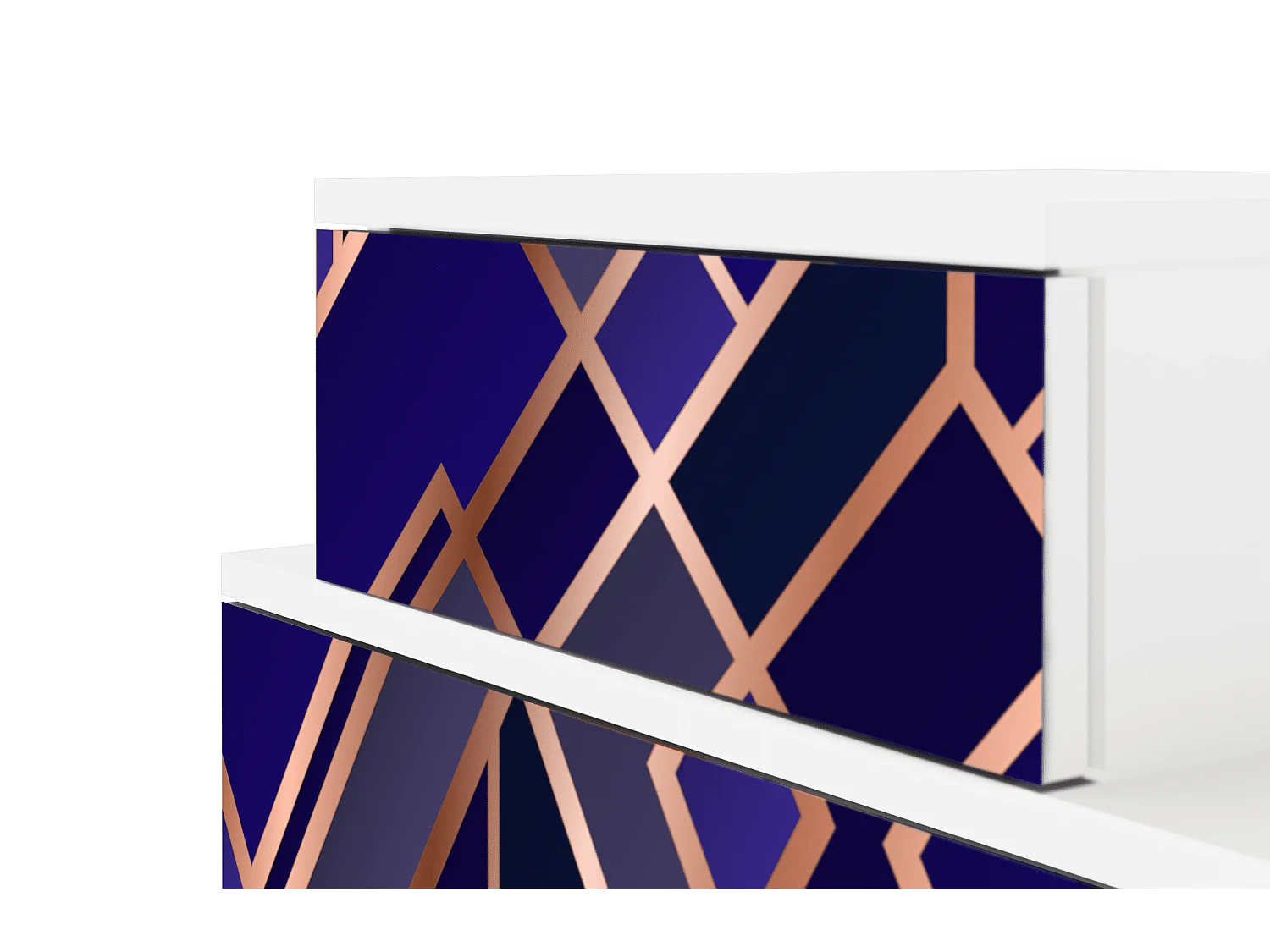 Nachttisch - 58х58х41 cm - NS1 - Aquamarine Getsby, Weiß