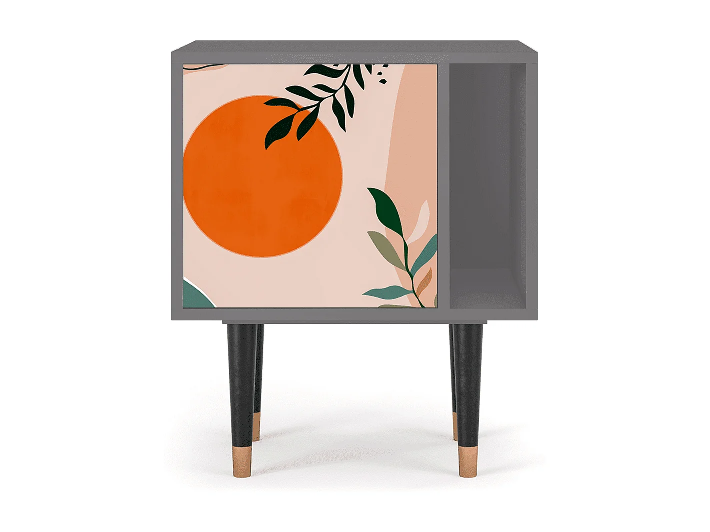 Stolik nocny - 57х69х48 cm - S2 - Artwork, Szary