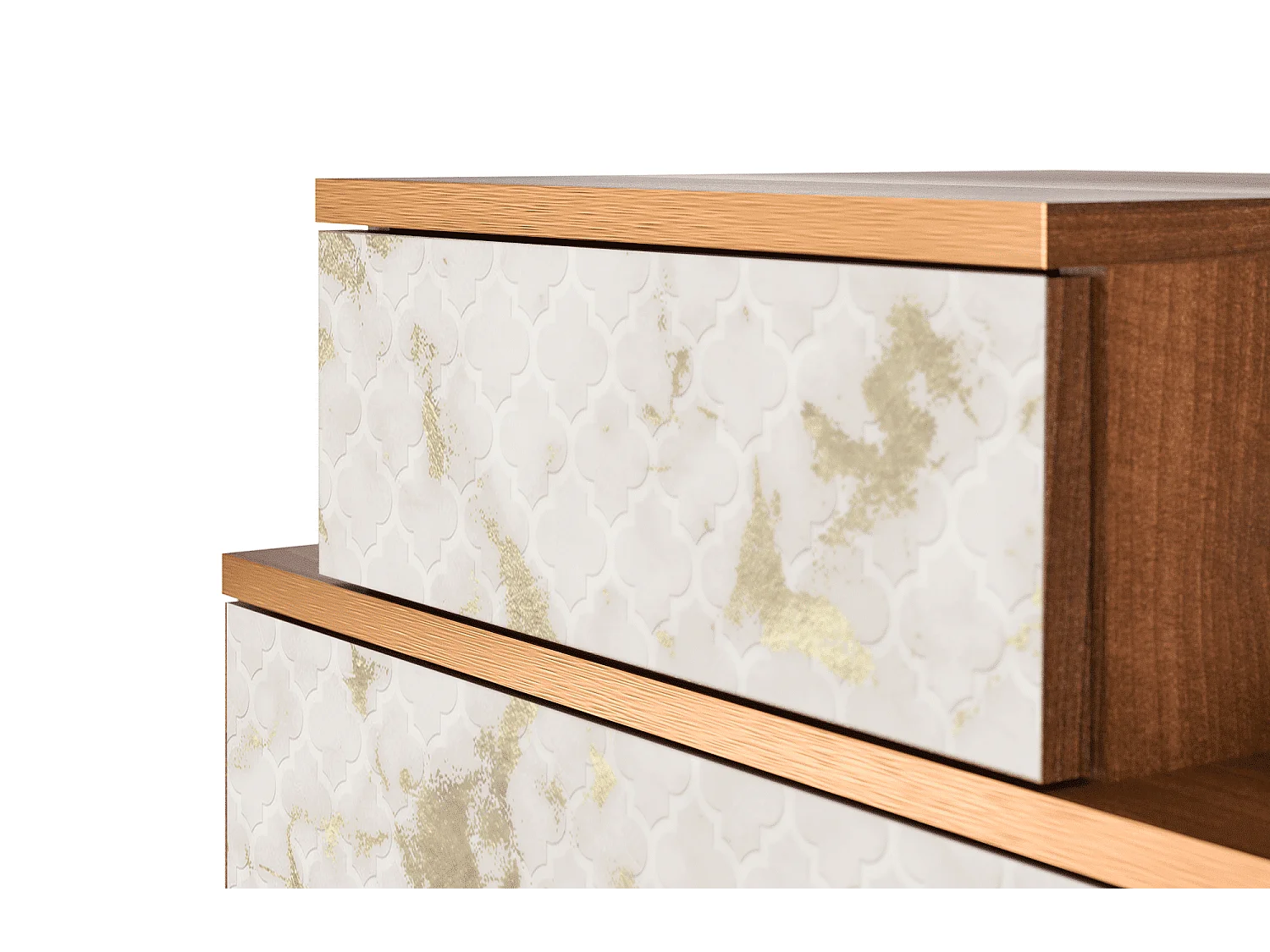 Criado-mudo - 58х58х41 cm - NS1 - Sahara desert, Nogueira