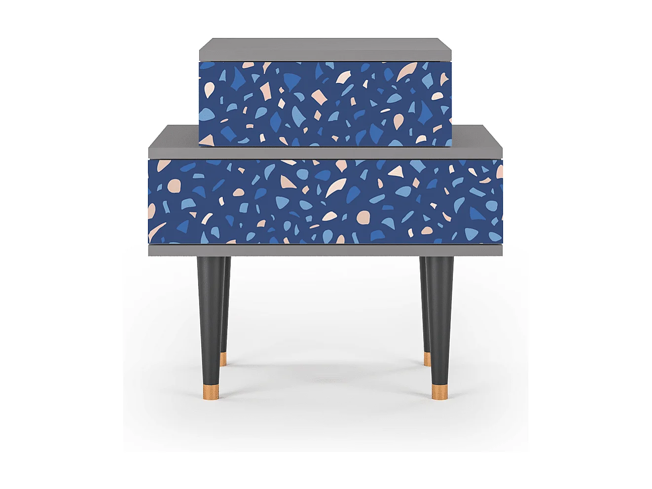 Table de nuit - 58х58х41 cm - NS1 - Soap Whirpool, Gris