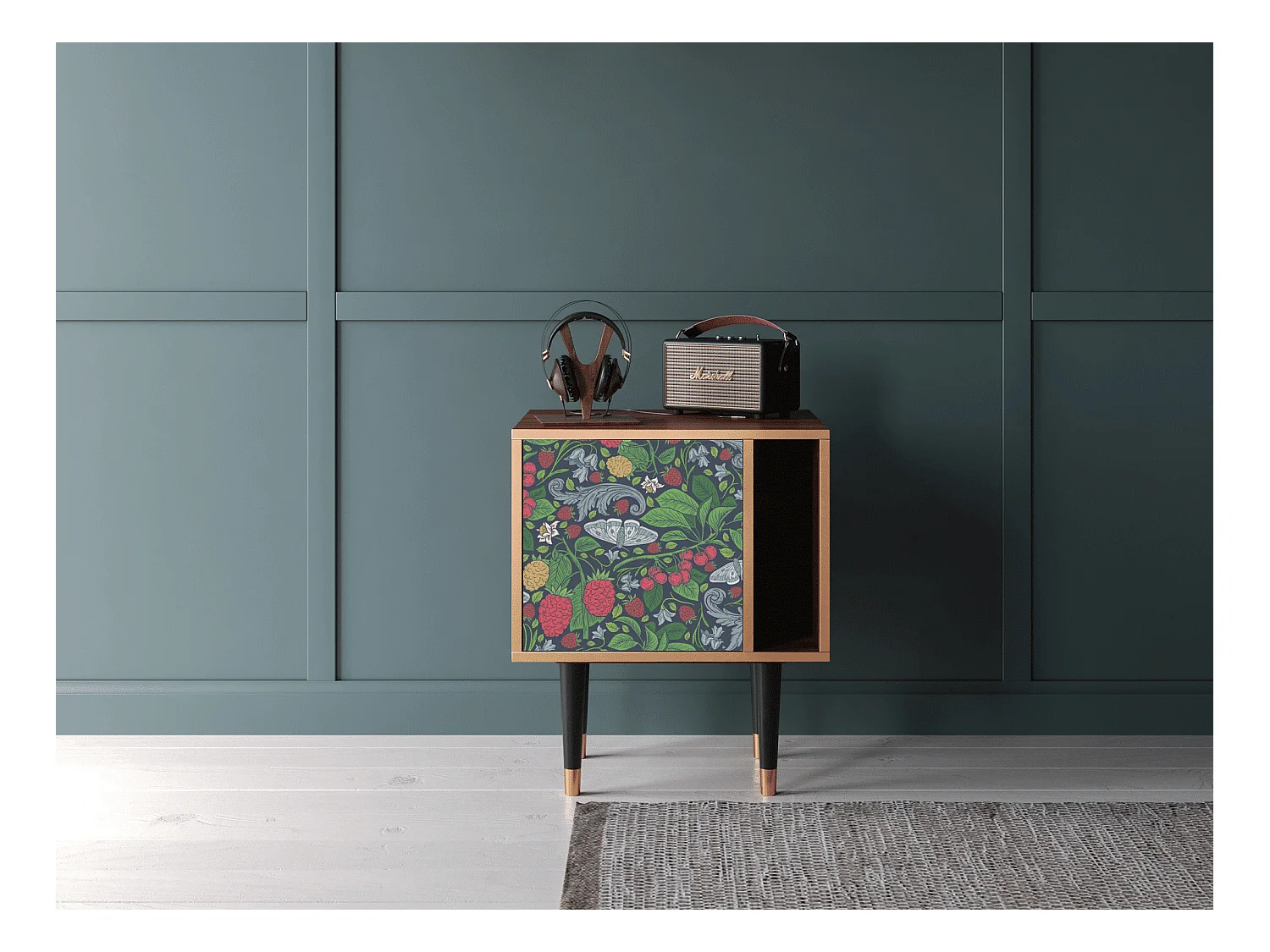 Comodino - 57х69х48 cm - S2 - Summer Berries, Noce