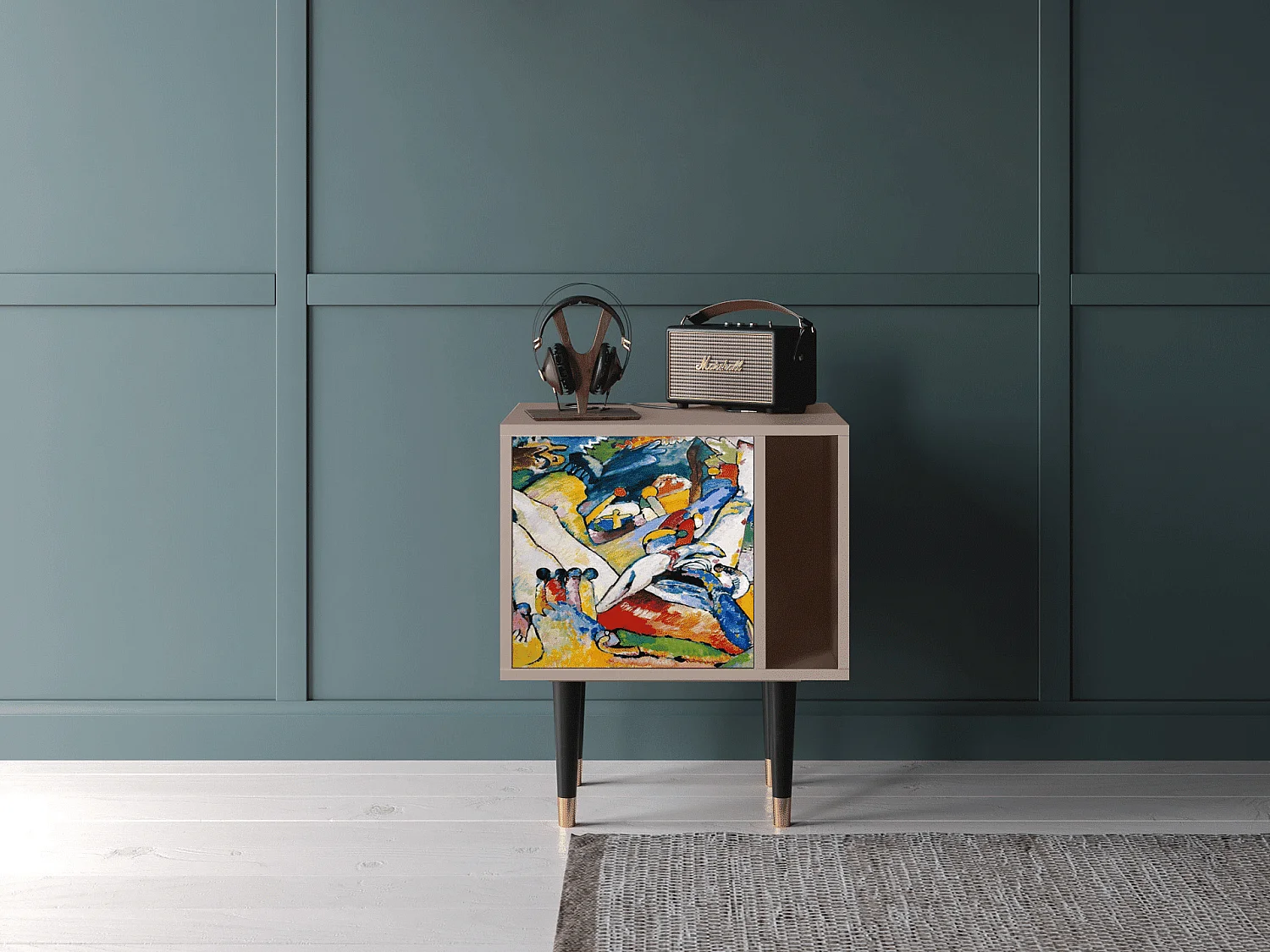 Table de nuit - 57х69х48 cm - S2 - Improvisation 26  , Latte