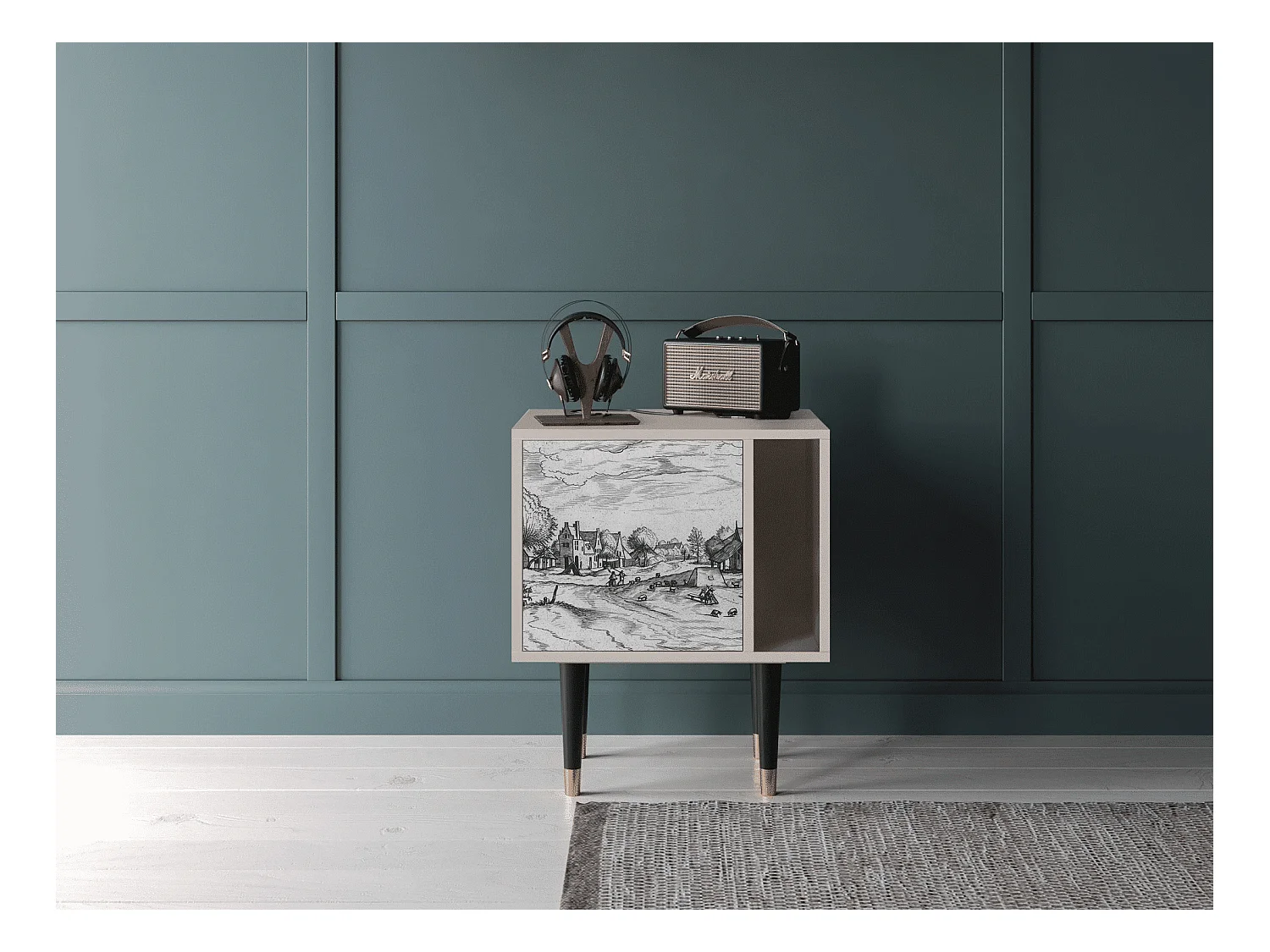 Nachttisch - 57х69х48 cm - S2 - Country Village, Sand