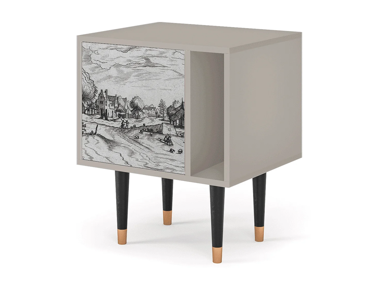 Table de nuit - 57х69х48 cm - S2 - Country Village, Sable