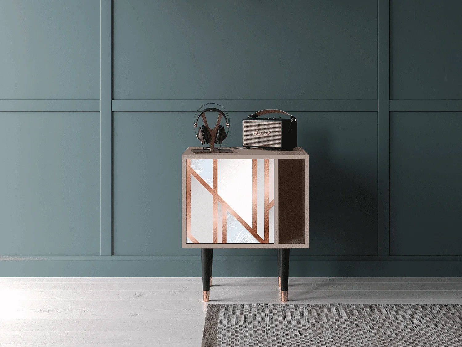 Table de nuit - 57х69х48 cm - S2 - Champagne Story, Latte