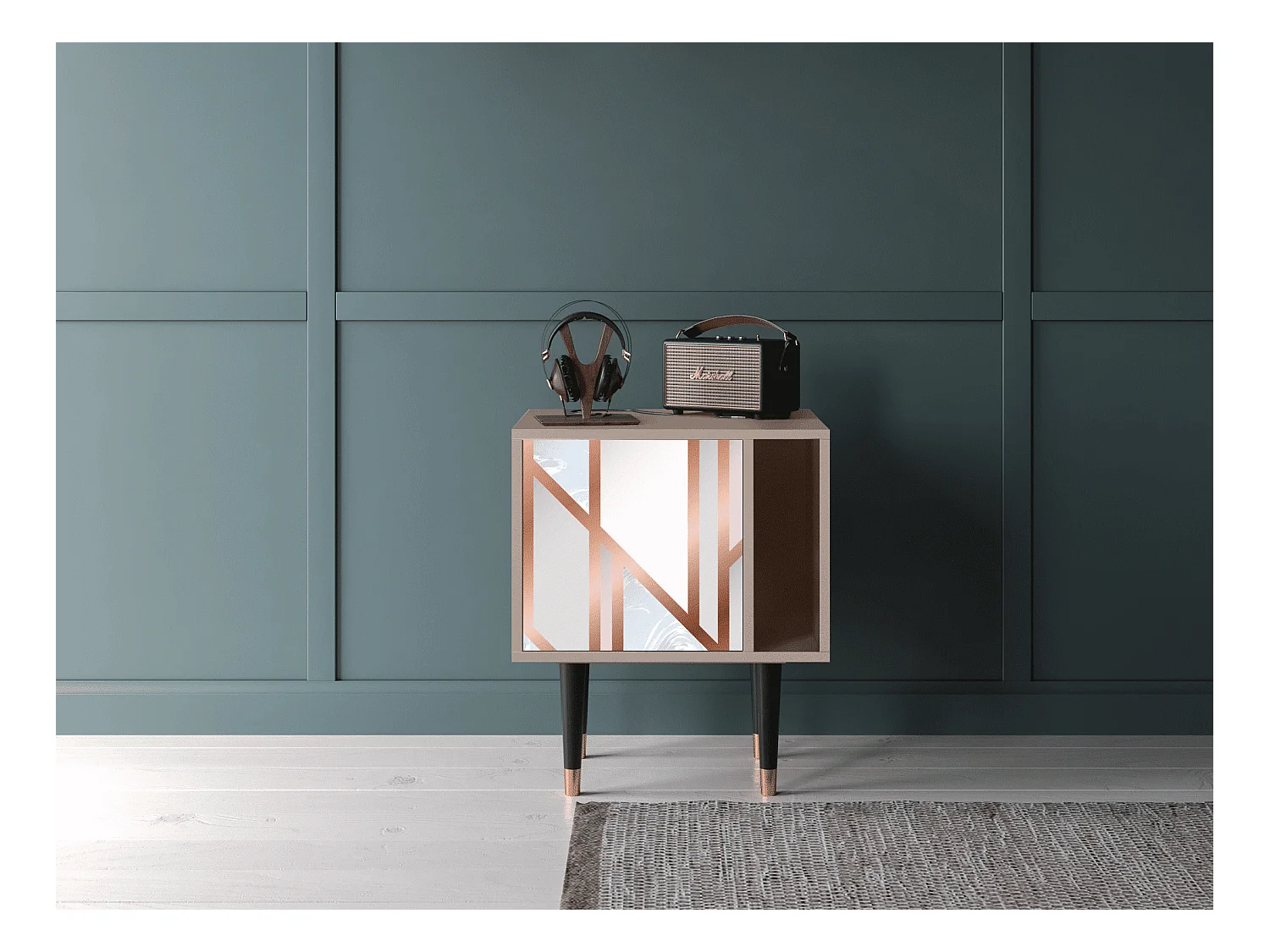 Table de nuit - 57х69х48 cm - S2 - Champagne Story, Latte