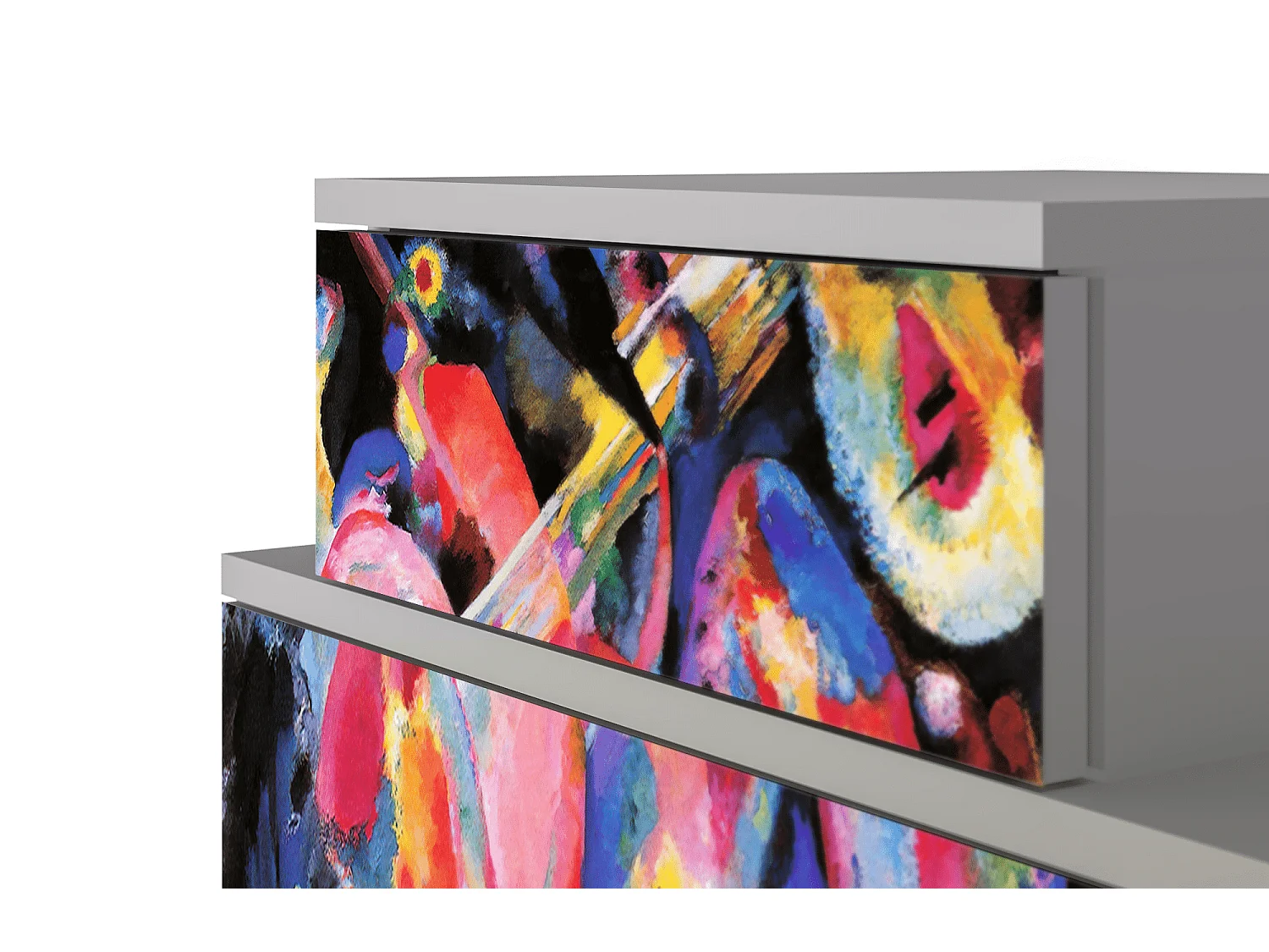 Stolik nocny - 58х58х41 cm - NS1 - Kandinsky, Szary