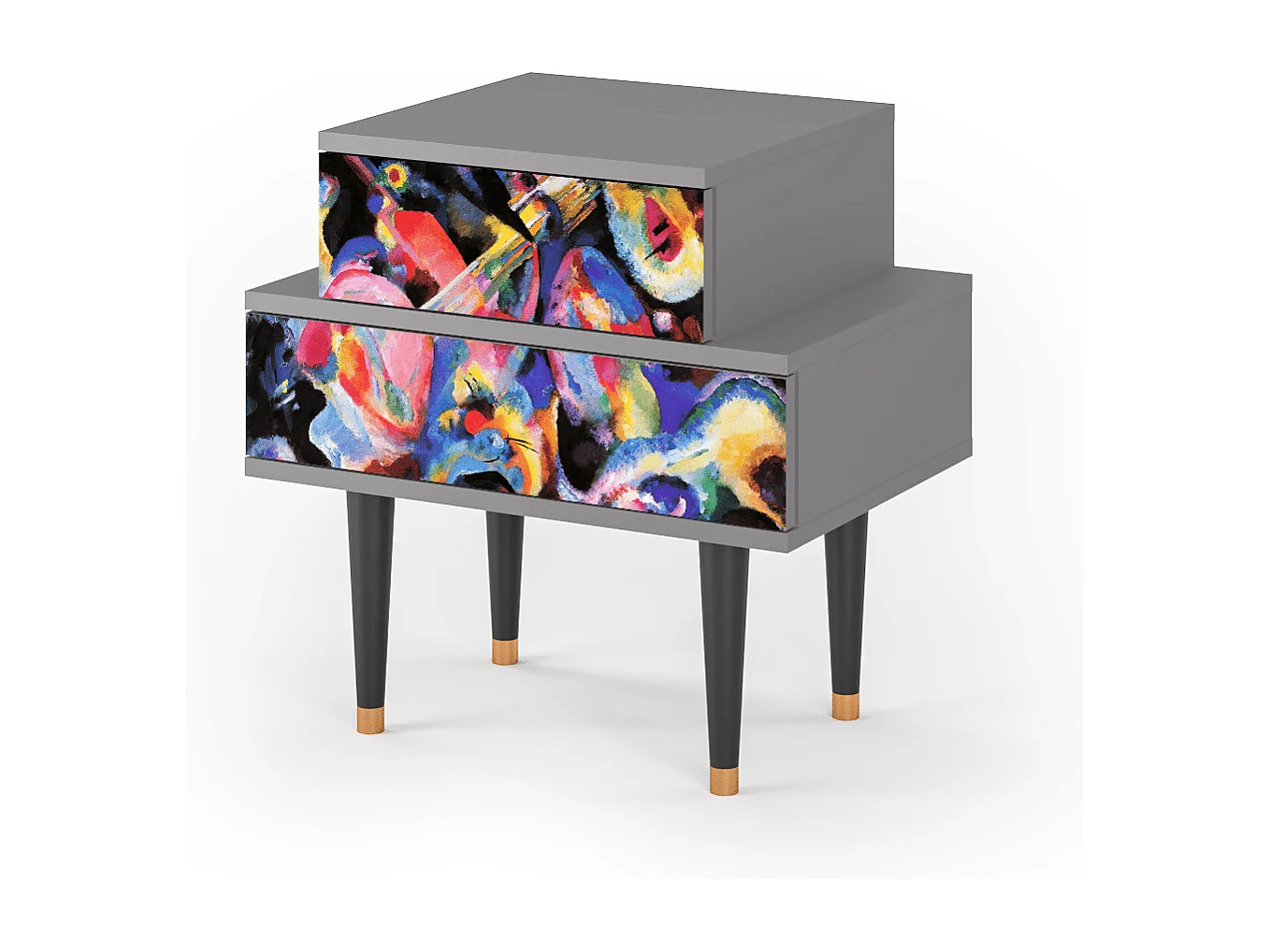 Table de nuit - 58х58х41 cm - NS1 - Kandinsky, Gris