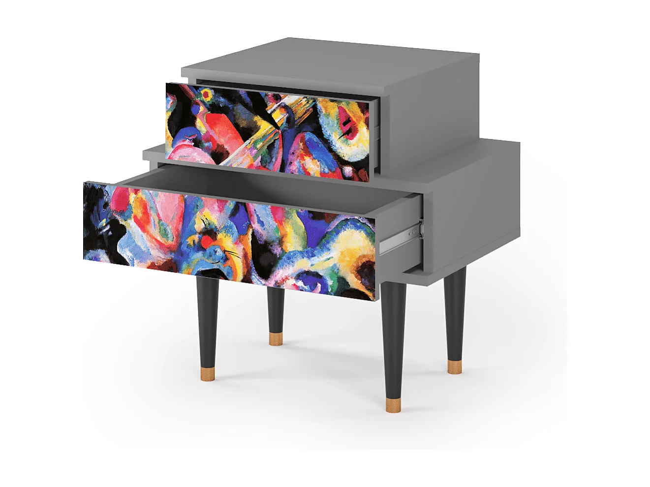 Table de nuit - 58х58х41 cm - NS1 - Kandinsky, Gris