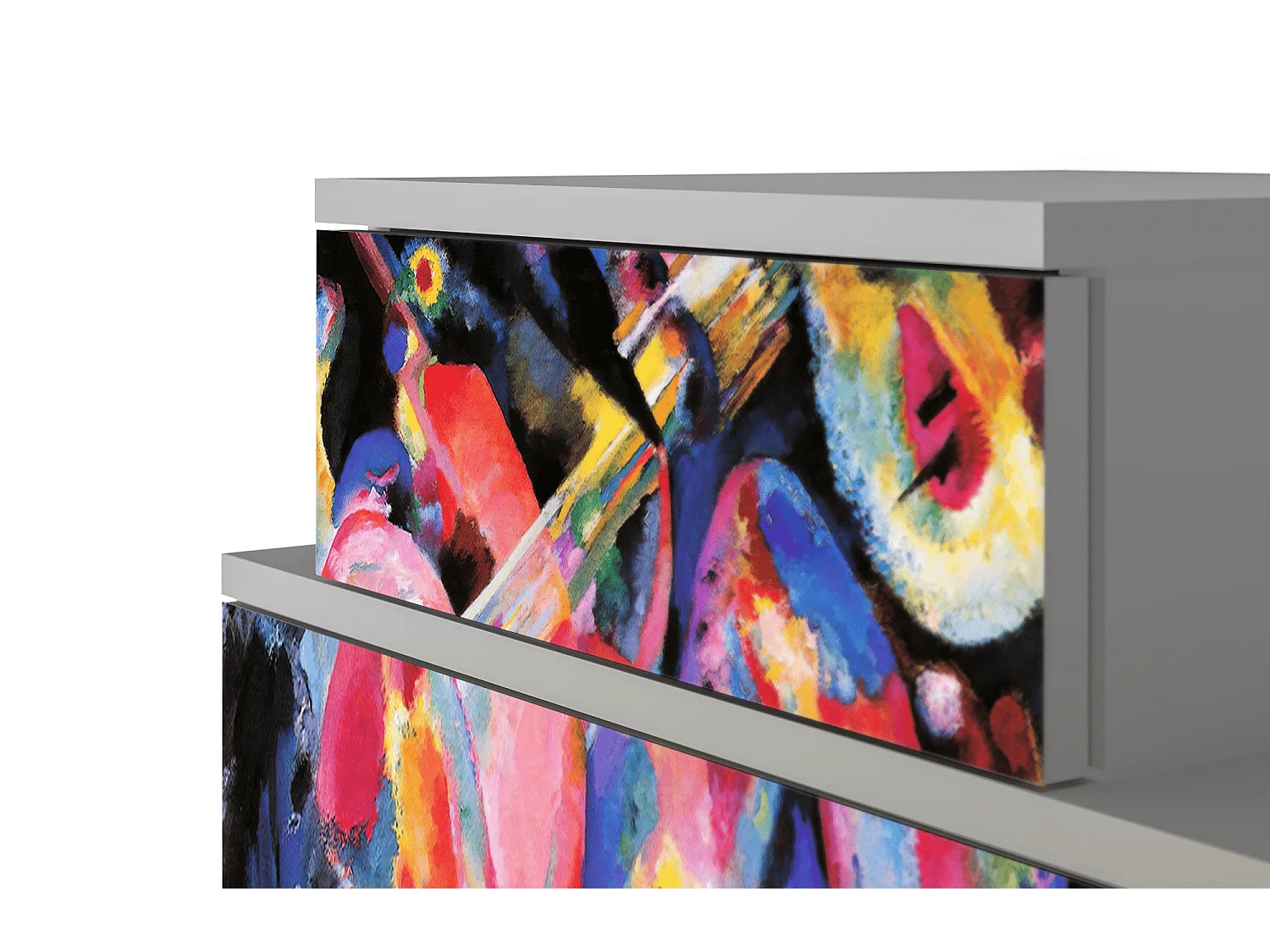 Stolik nocny - 58х58х41 cm - NS1 - Kandinsky, Szary