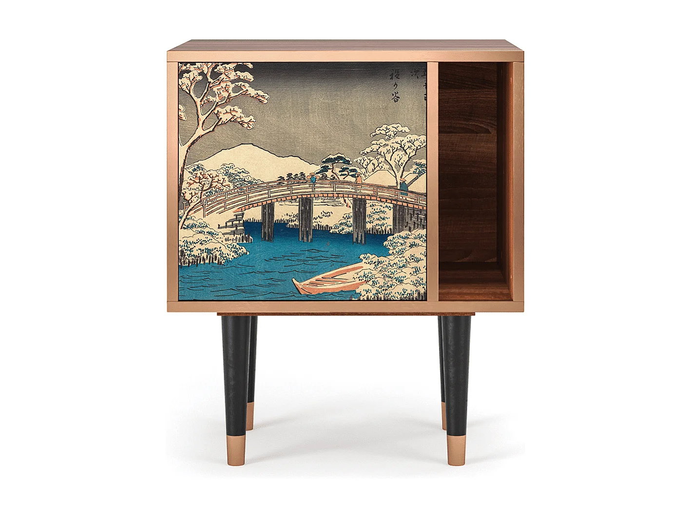 Table de nuit - 57х69х48 cm - S2 - Katabira River, Noyer