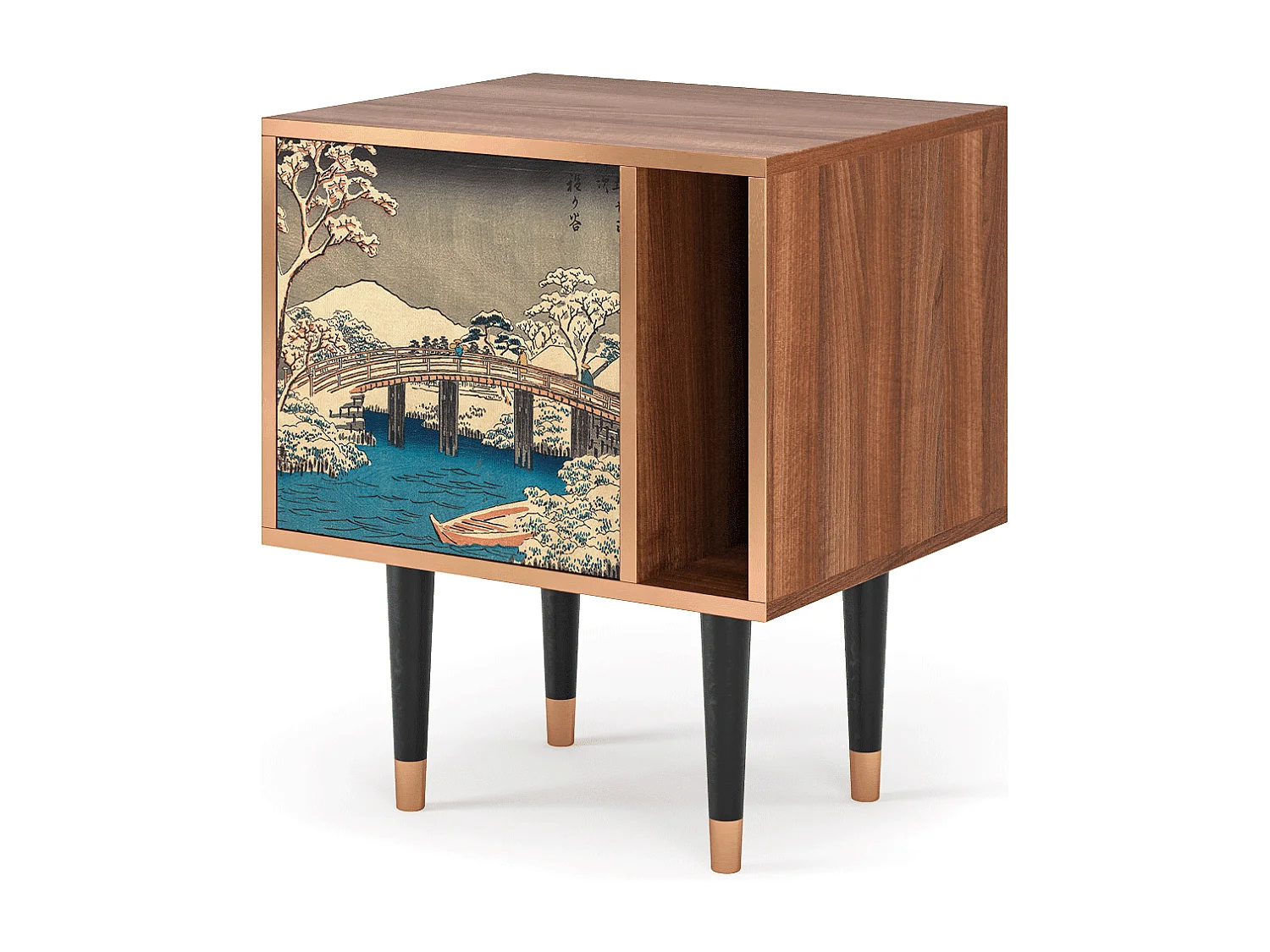 Table de nuit - 57х69х48 cm - S2 - Katabira River, Noyer