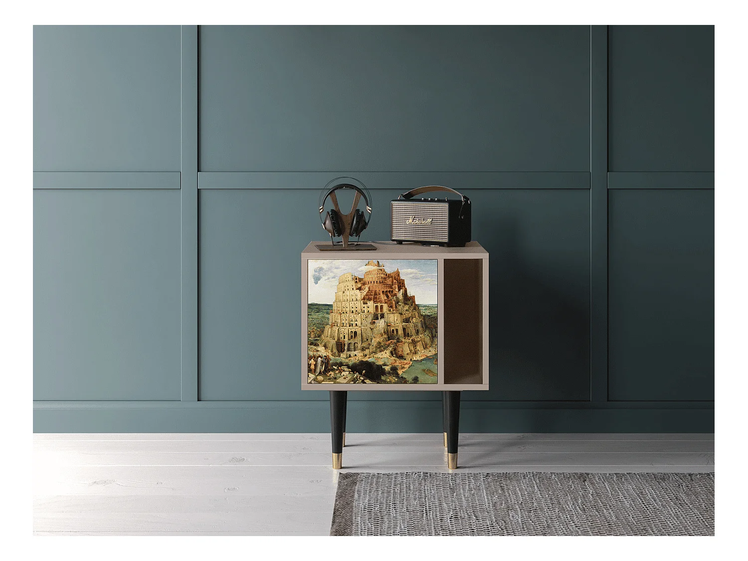 Table de nuit - 57х69х48 cm - S2 - Elder The Tower, Latte