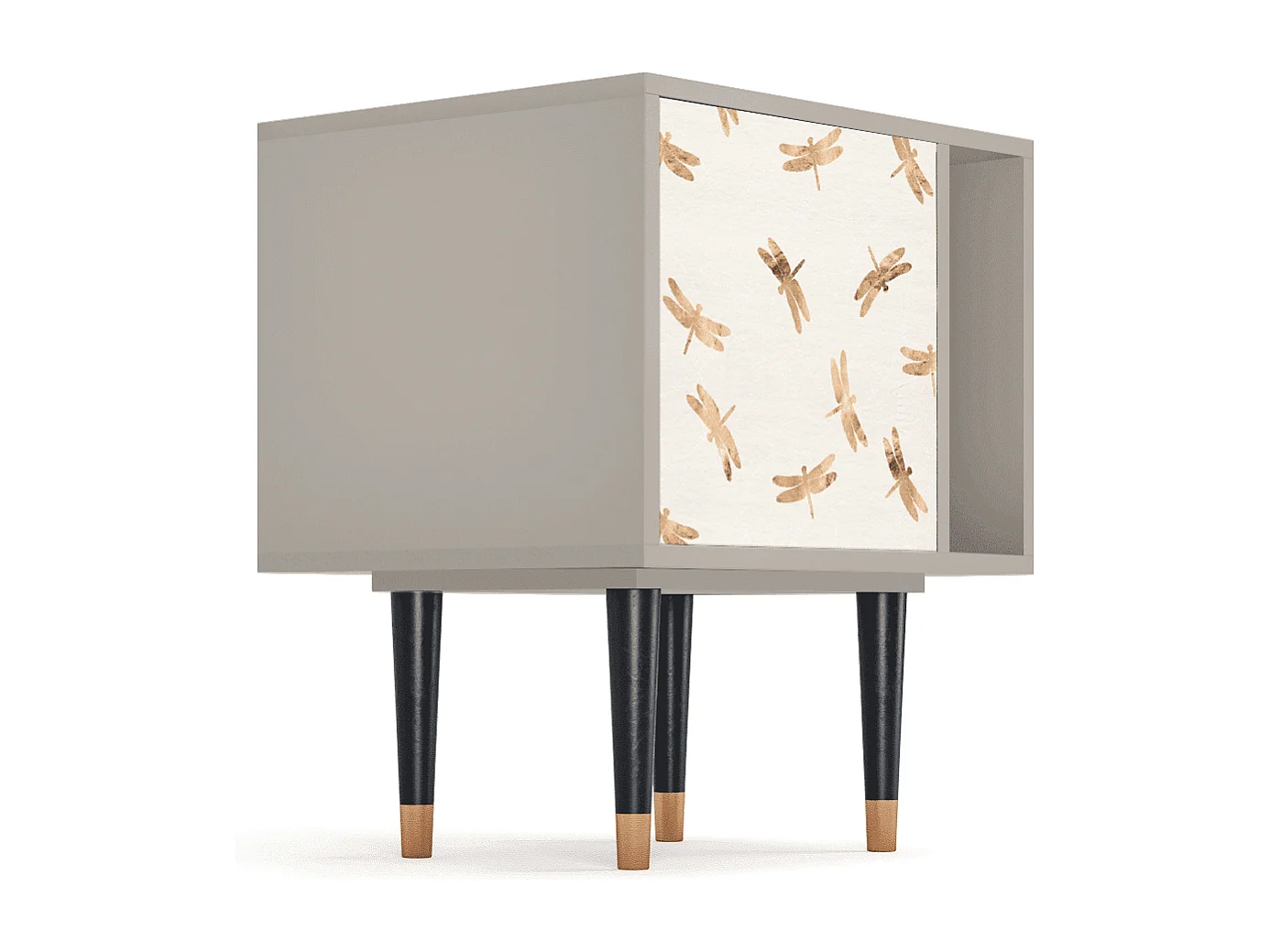 Table de nuit - 57х69х48 cm - S2 - Nude Dragonflies, Sable