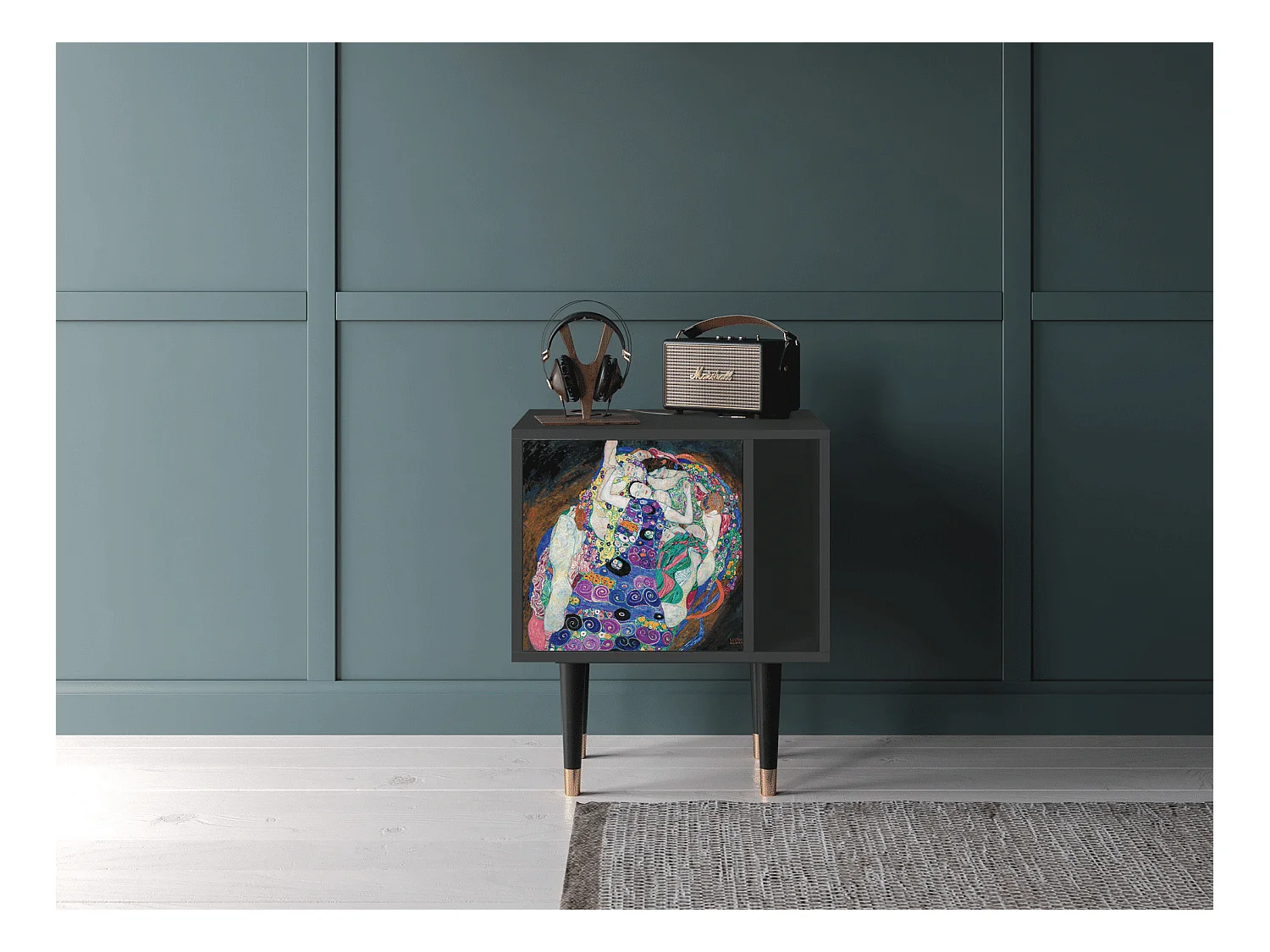 Table de nuit - 57х69х48 cm - S2 - The Maiden by Klimt, Anthracite