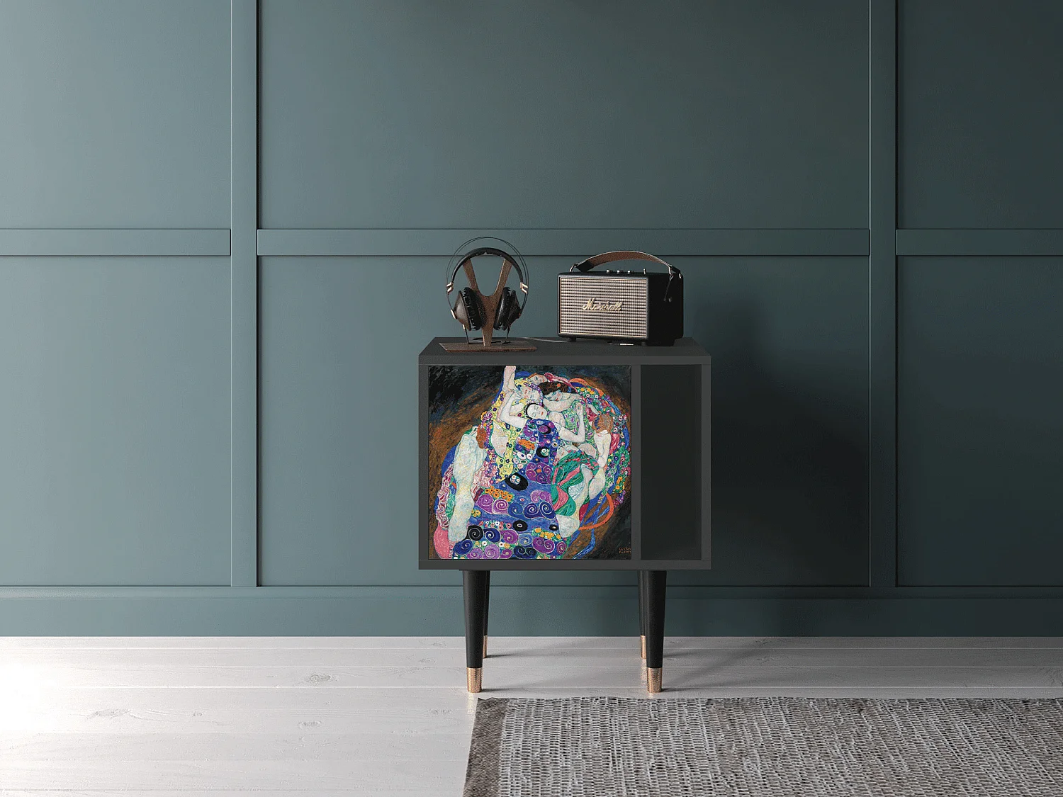 Criado-mudo - 57х69х48 cm - S2 - The Maiden by Klimt, Antracite