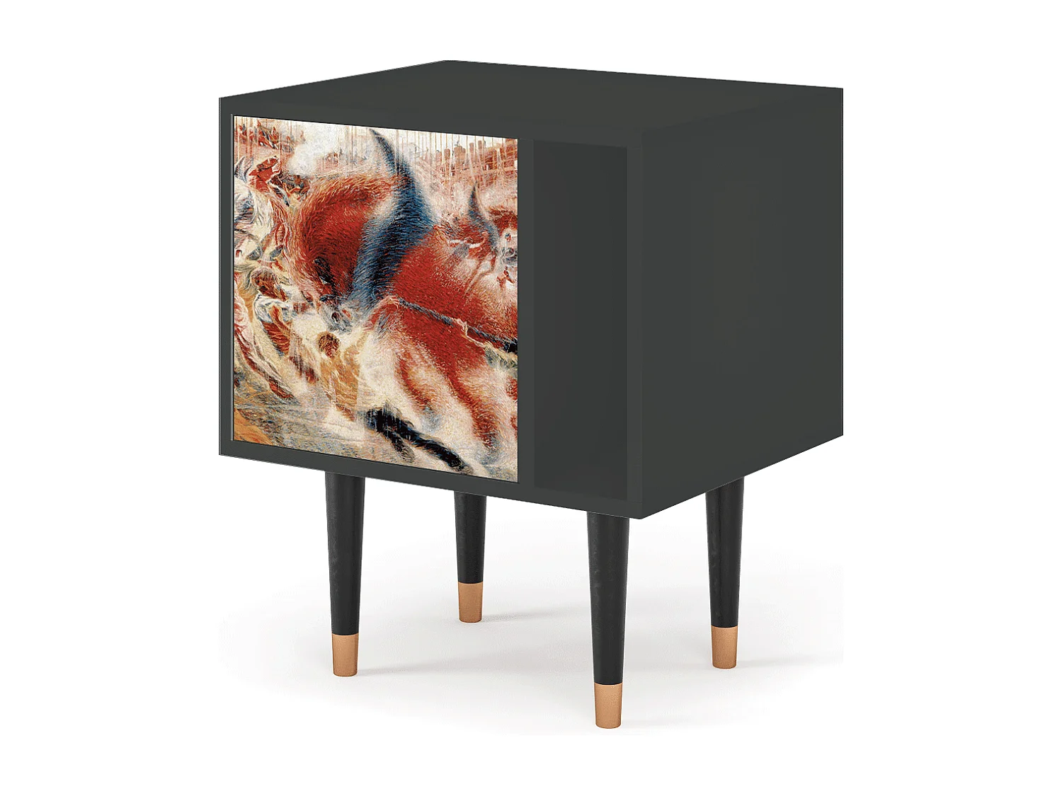 Stolik nocny - 57х69х48 cm - S2 - The City Rises, Antracyt