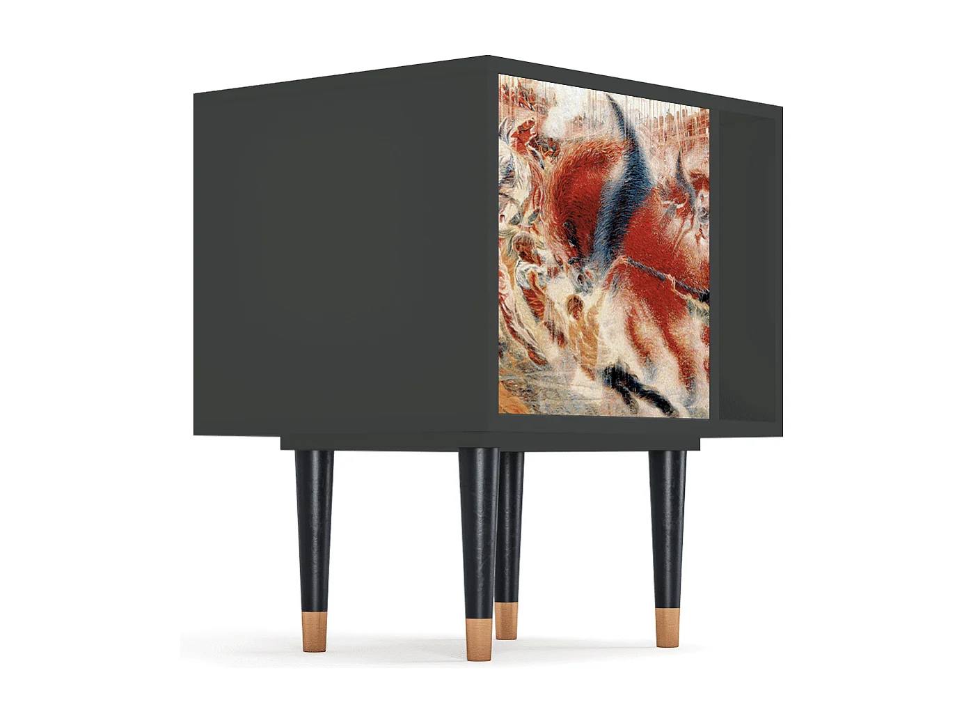 Stolik nocny - 57х69х48 cm - S2 - The City Rises, Antracyt