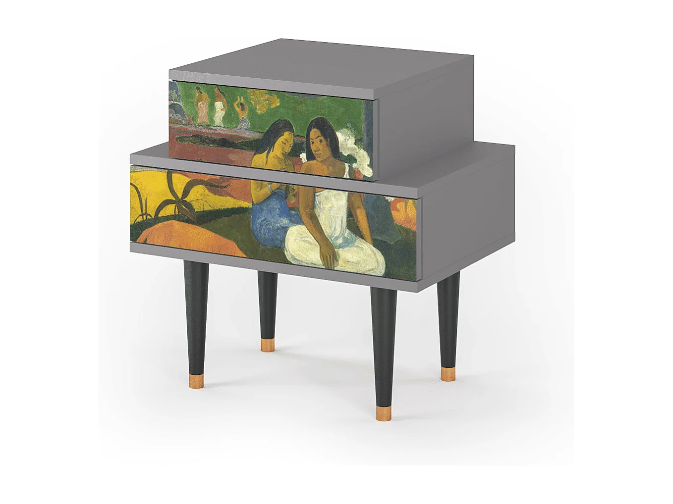 Stolik nocny - 58х58х41 cm - NS1 - Arearea , Szary