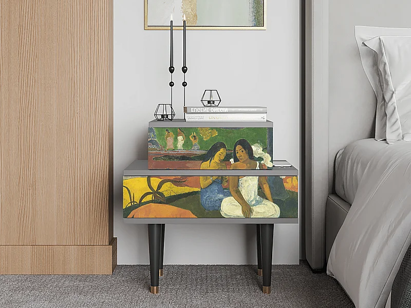 Stolik nocny - 58х58х41 cm - NS1 - Arearea , Szary